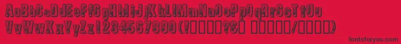 Fonte Spiderman – fontes pretas em um fundo vermelho