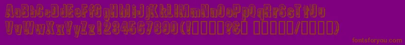 Spiderman Font – Brown Fonts on Purple Background