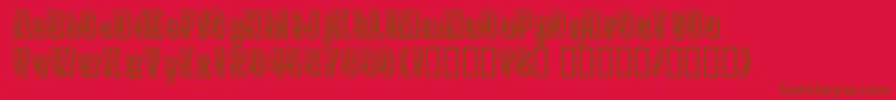 Spiderman Font – Brown Fonts on Red Background