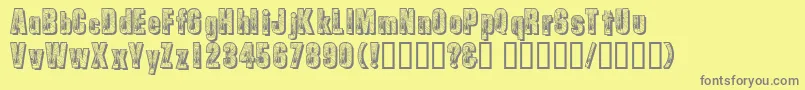 Spiderman Font – Gray Fonts on Yellow Background