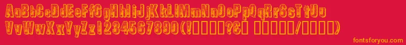 Spiderman Font – Orange Fonts on Red Background