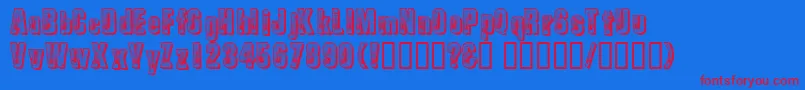 フォントSpiderman – 赤い文字の青い背景