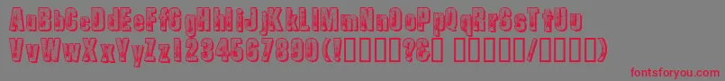 フォントSpiderman – 赤い文字の灰色の背景