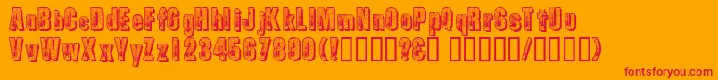 Spiderman Font – Red Fonts on Orange Background
