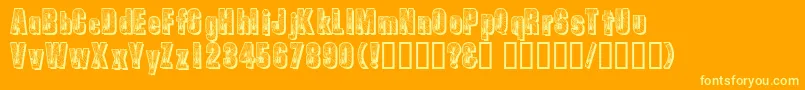 Spiderman Font – Yellow Fonts on Orange Background