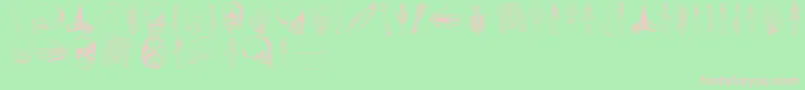 Weinside Font – Pink Fonts on Green Background