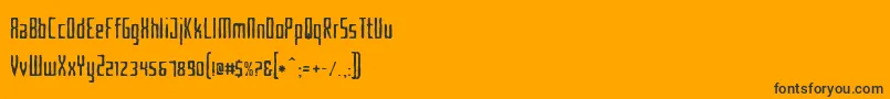 Criminalhand-fontti – mustat fontit oranssilla taustalla