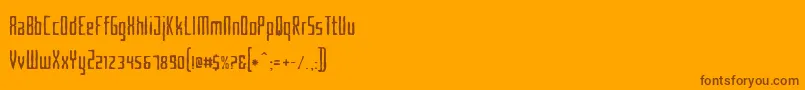 Criminalhand-fontti – ruskeat fontit oranssilla taustalla