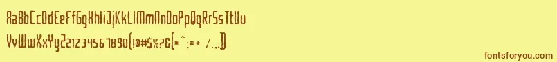 Criminalhand-fontti – ruskeat fontit keltaisella taustalla
