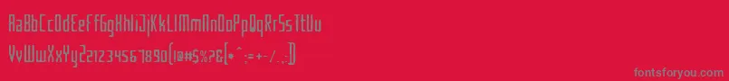 Criminalhand-Schriftart – Graue Schriften auf rotem Hintergrund