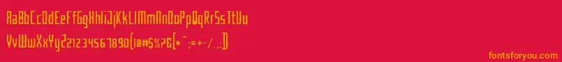 Criminalhand Font – Orange Fonts on Red Background
