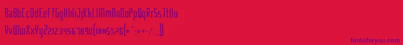 Criminalhand Font – Purple Fonts on Red Background