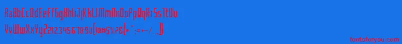 Criminalhand-Schriftart – Rote Schriften auf blauem Hintergrund