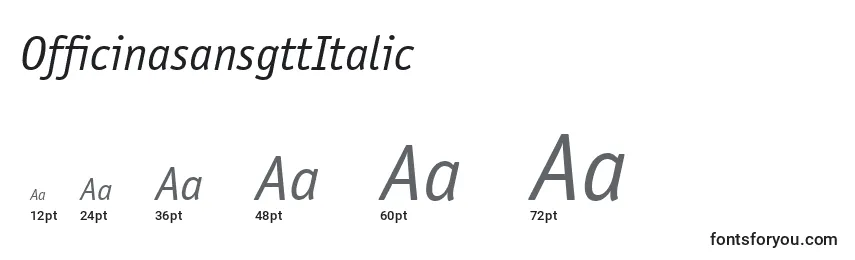 Größen der Schriftart OfficinasansgttItalic