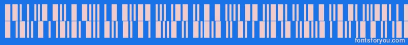 フォントV300017 – ピンクの文字、青い背景