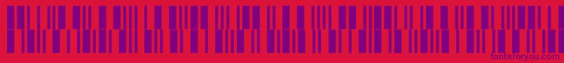 V300017 Font – Purple Fonts on Red Background