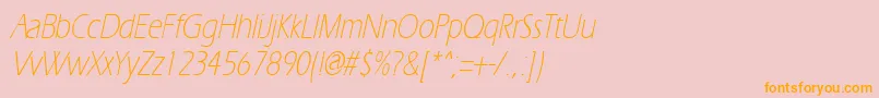 ErgoelightcondItalic Font – Orange Fonts on Pink Background