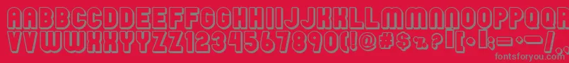 Rainydays Font – Gray Fonts on Red Background
