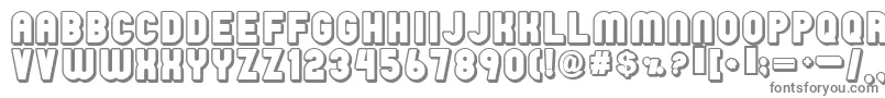 Rainydays-fontti – harmaat kirjasimet valkoisella taustalla