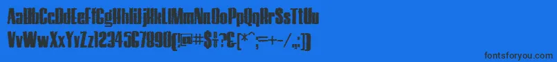 HostilTrash-fontti – mustat fontit sinisellä taustalla