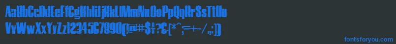 Шрифт HostilTrash – синие шрифты на чёрном фоне