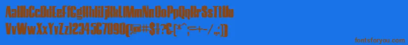 HostilTrash Font – Brown Fonts on Blue Background