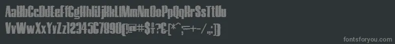 fuente HostilTrash – Fuentes Grises Sobre Fondo Negro