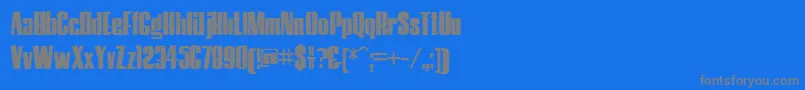 フォントHostilTrash – 青い背景に灰色の文字