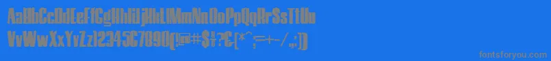 HostilTrash Font – Gray Fonts on Blue Background