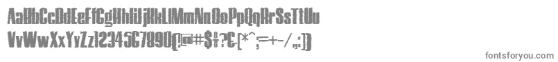 HostilTrash-Schriftart – Graue Schriften auf weißem Hintergrund