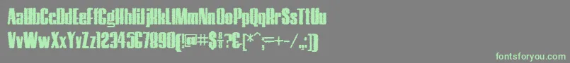 HostilTrash-Schriftart – Grüne Schriften auf grauem Hintergrund