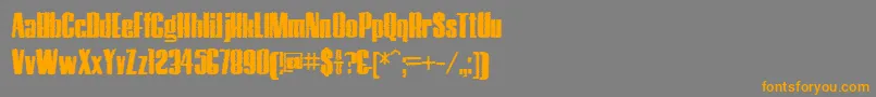 HostilTrash Font – Orange Fonts on Gray Background