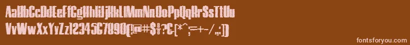 fuente HostilTrash – Fuentes Rosadas Sobre Fondo Marrón