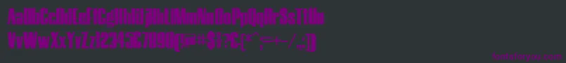 Czcionka HostilTrash – fioletowe czcionki na czarnym tle