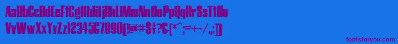 HostilTrash Font – Purple Fonts on Blue Background