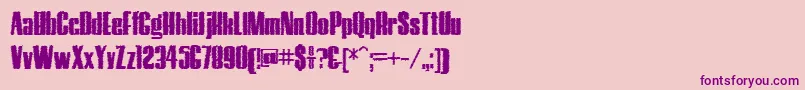 HostilTrash Font – Purple Fonts on Pink Background