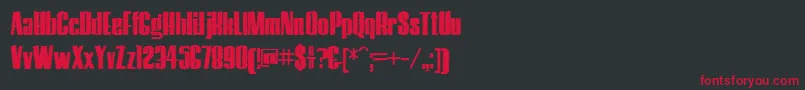 fuente HostilTrash – Fuentes Rojas Sobre Fondo Negro