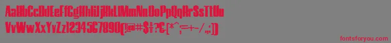 HostilTrash Font – Red Fonts on Gray Background