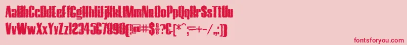 HostilTrash Font – Red Fonts on Pink Background
