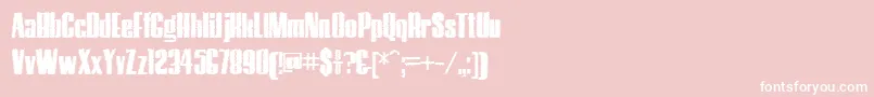 フォントHostilTrash – ピンクの背景に白い文字