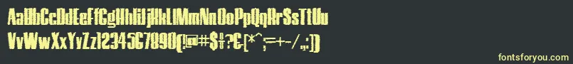 HostilTrash-Schriftart – Gelbe Schriften auf schwarzem Hintergrund
