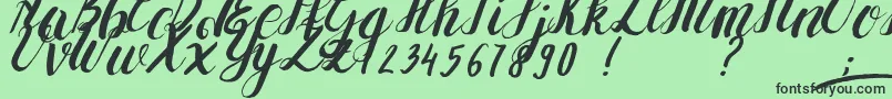 YolLoy1 Font – Black Fonts on Green Background