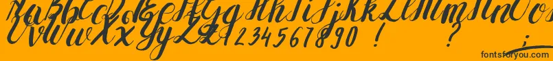 YolLoy1 Font – Black Fonts on Orange Background