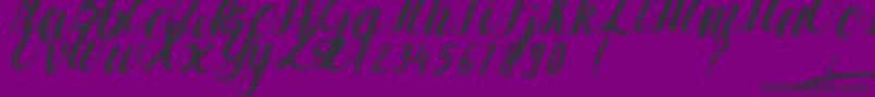 YolLoy1 Font – Black Fonts on Purple Background