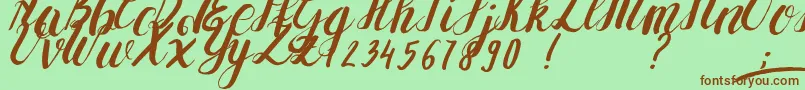 YolLoy1 Font – Brown Fonts on Green Background