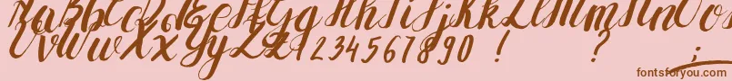 YolLoy1 Font – Brown Fonts on Pink Background