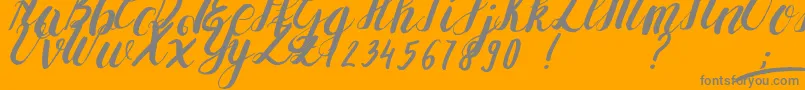 YolLoy1 Font – Gray Fonts on Orange Background