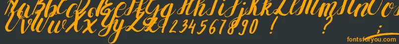 YolLoy1 Font – Orange Fonts on Black Background