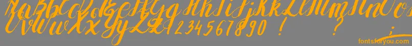 YolLoy1 Font – Orange Fonts on Gray Background