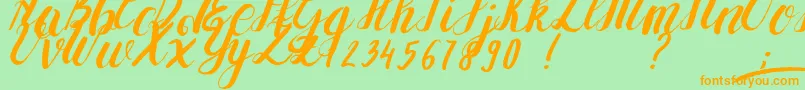 YolLoy1 Font – Orange Fonts on Green Background